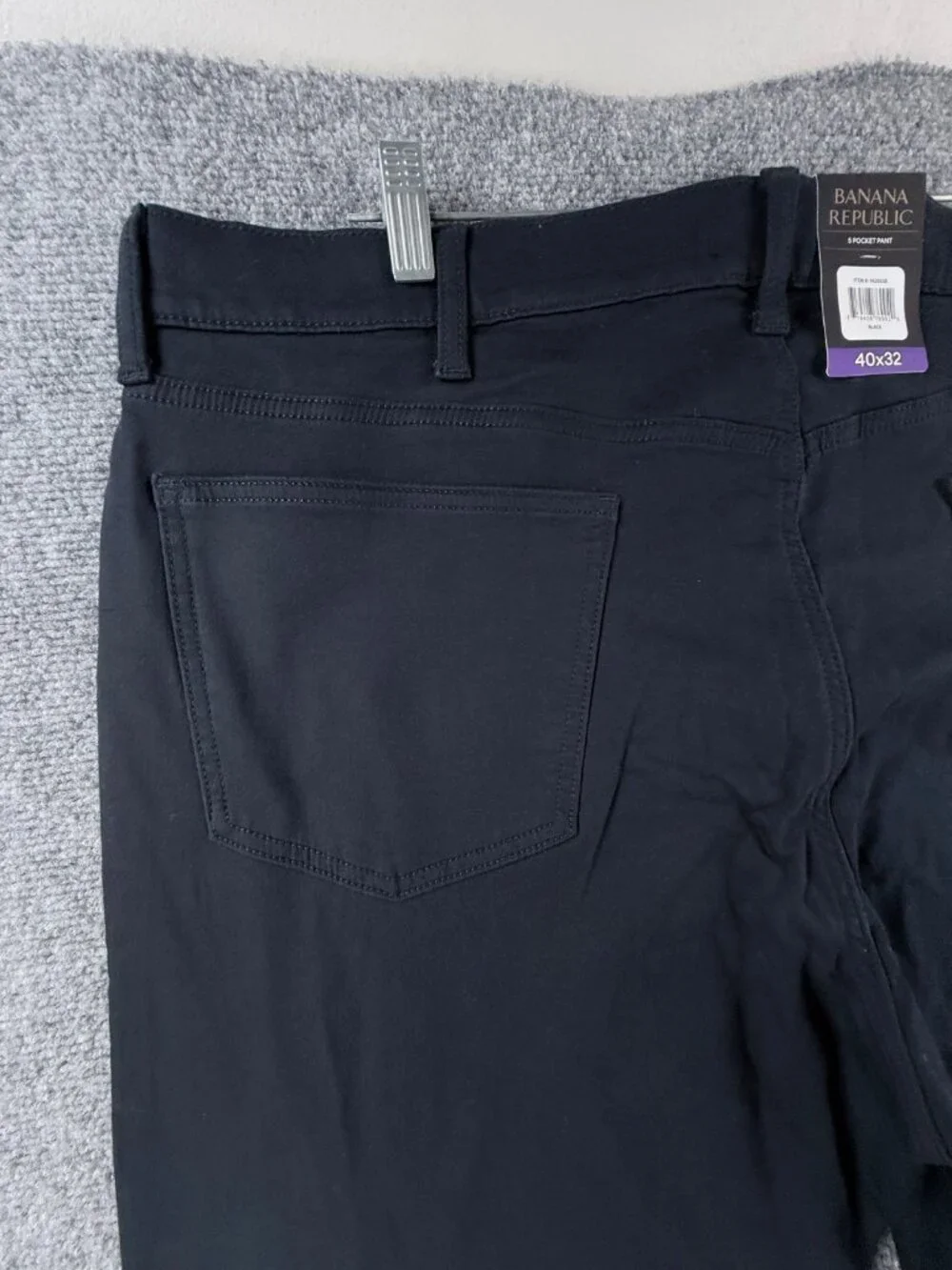 NWT Banana Republic Men 5 Pocket Pants Navy Black Size 40X32 Cotton Chino Casual